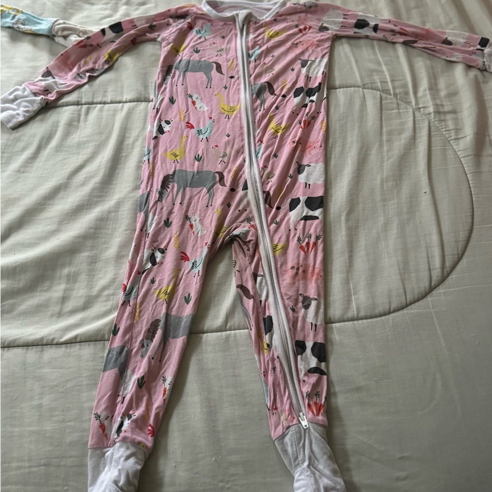 Little Sleepies farm animals bamboo 18-24 months pajamas